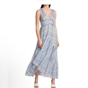 MISA LOS ANGELES Dominika Tiered Chiffon Maxi Dress